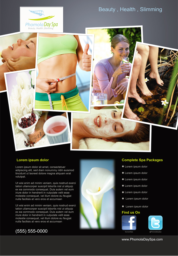 Poster Design by Desire Design Solutions for Phomola Day Spa | Design #389667