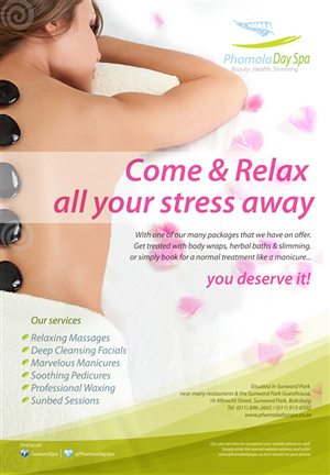 Design de Poster par Craig Steel Design pour Phomola Day Spa | Design #388418