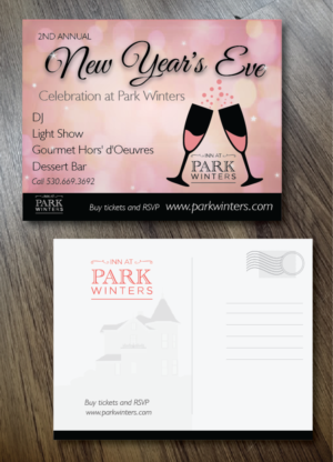 2nd Annual New Year's Eve Celebration at Park Winters Postcard  | Diseño de Postal por alex989