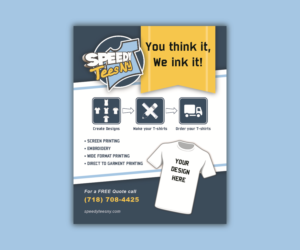 Seeking a very clean professional Sales Flyer for custom apperal printing services | Stationery Design by nreimer