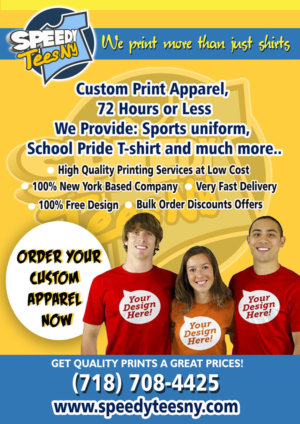 Seeking a very clean professional Sales Flyer for custom apperal printing services | Stationery Design by NILDesigns