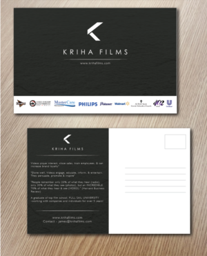 Design de Carte Postale par alex989 pour Kriha Films | Design : #7720383