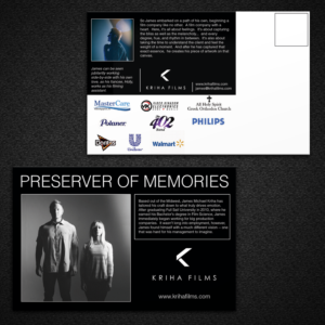 Design de Carte Postale par Mon01 pour Kriha Films | Design : #7733531