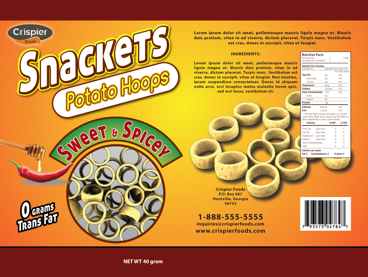 Verpackungs-Design von Kings Bishop Design für Crispier Foods | Design #1922664