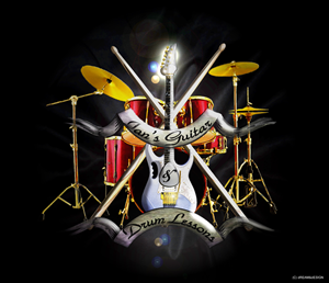 Logo Design by Melanie Garey for Ian's Guitar & Drum Lessons | Design: #1953260