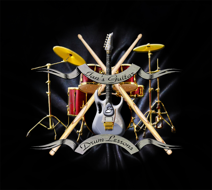 Logo Design by Melanie Garey for Ian's Guitar & Drum Lessons | Design #1972081