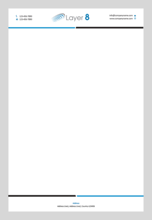 Letterhead Design by Creations Box 2015 for Layer 8, LLC | Design: #7686951