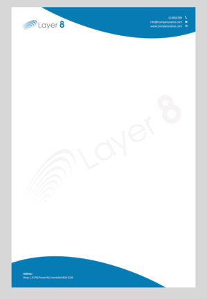 Letterhead Design by Creations Box 2015 for Layer 8, LLC | Design: #7686957