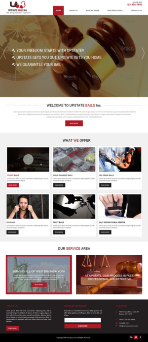Web Design by Creations Box 2015 for UPSTATE BAILS INC.. | Design: #7716552