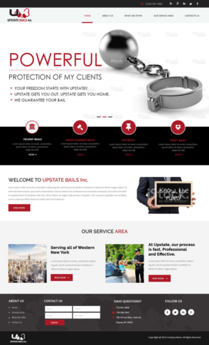 Web Design by Creations Box 2015 for UPSTATE BAILS INC.. | Design: #7728374