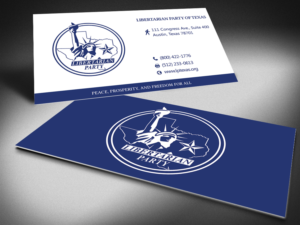 Diseño de Tarjeta de Presentación por Selda para Libertarian Party of Texas | Diseño: #7724656