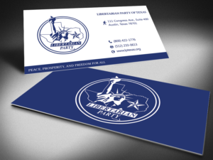 Diseño de Tarjeta de Presentación por Selda para Libertarian Party of Texas | Diseño: #7724657