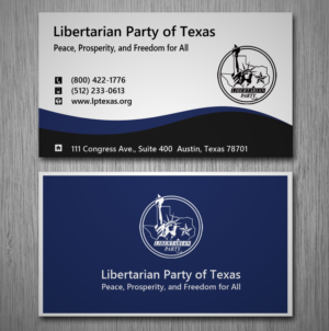 Visitenkarten-Design von Lanka Ama für Libertarian Party of Texas | Design: #7686261