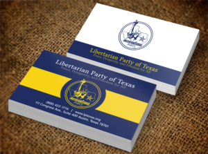 Business Card Design by Lanka Ama for Libertarian Party of Texas | Design: #7686285