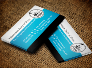Business Card Design by Lanka Ama for Libertarian Party of Texas | Design: #7686375