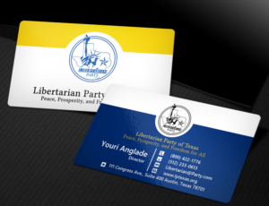 Design de Carte de Visite par Lanka Ama pour Libertarian Party of Texas | Design : #7692055