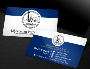 Design de Carte de Visite par Lanka Ama pour Libertarian Party of Texas | Design : #7692056