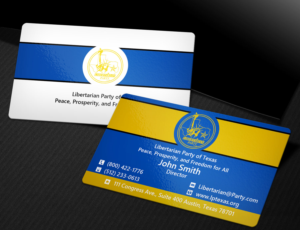 Design de Carte de Visite par Lanka Ama pour Libertarian Party of Texas | Design : #7692059