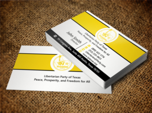 Design de Carte de Visite par Lanka Ama pour Libertarian Party of Texas | Design : #7692065