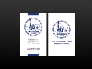 Design de Carte de Visite par Creations Box 2015 pour Libertarian Party of Texas | Design : #7705602
