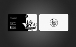 Business Card Design by chandrayaan.creative for Libertarian Party of Texas | Design: #7703066