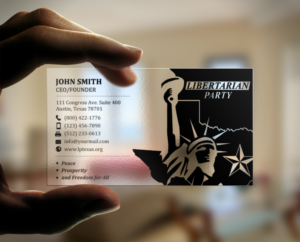 Business Card Design by chandrayaan.creative for Libertarian Party of Texas | Design: #7725858