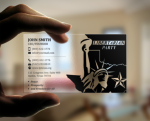 Business Card Design by chandrayaan.creative for Libertarian Party of Texas | Design: #7725859