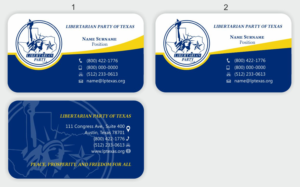 Diseño de Tarjeta de Presentación por IneseRo para Libertarian Party of Texas | Diseño: #7724784
