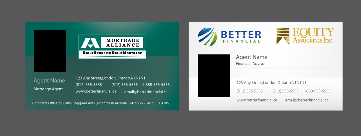 Diseño de Tarjeta de Presentación por Andrea para Better Financial | Diseño #1921300