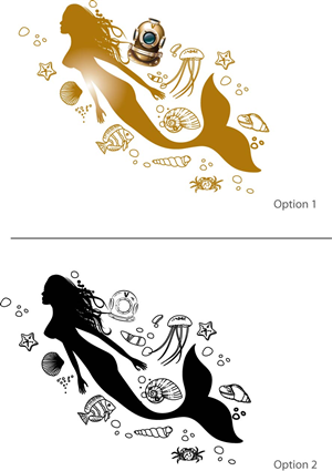 Feminine Deep Sea Diver tattoo band for around the ankle  | Tattoo-Design von Shikha