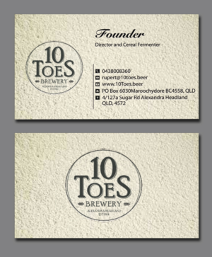 Business Card Design by Lanka Ama for Ten Toes Brewery | Design: #7701670