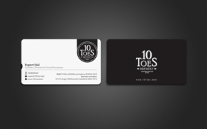 Business Card Design by chandrayaan.creative for Ten Toes Brewery | Design: #7703262
