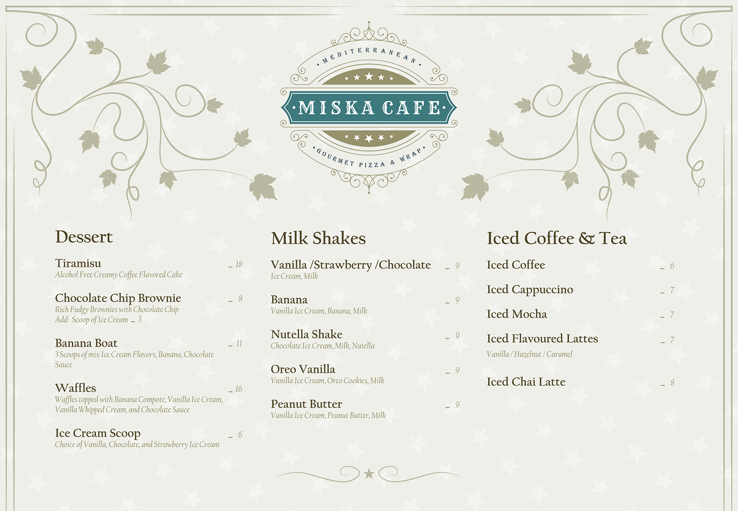 Menu Design by Ronald Pantin Artstudio for GA | Design #7799241