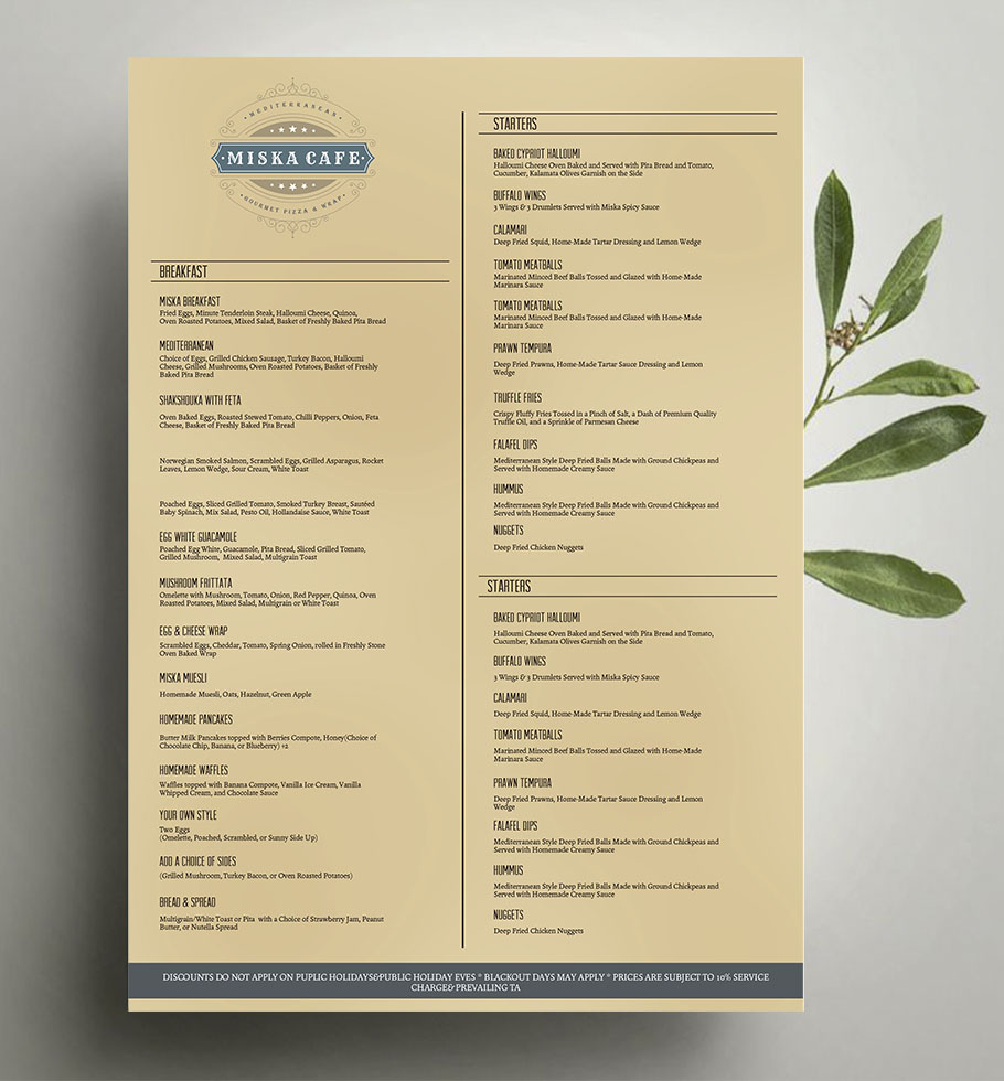 Menu Design by Soluciones Creativas for GA | Design #7849539