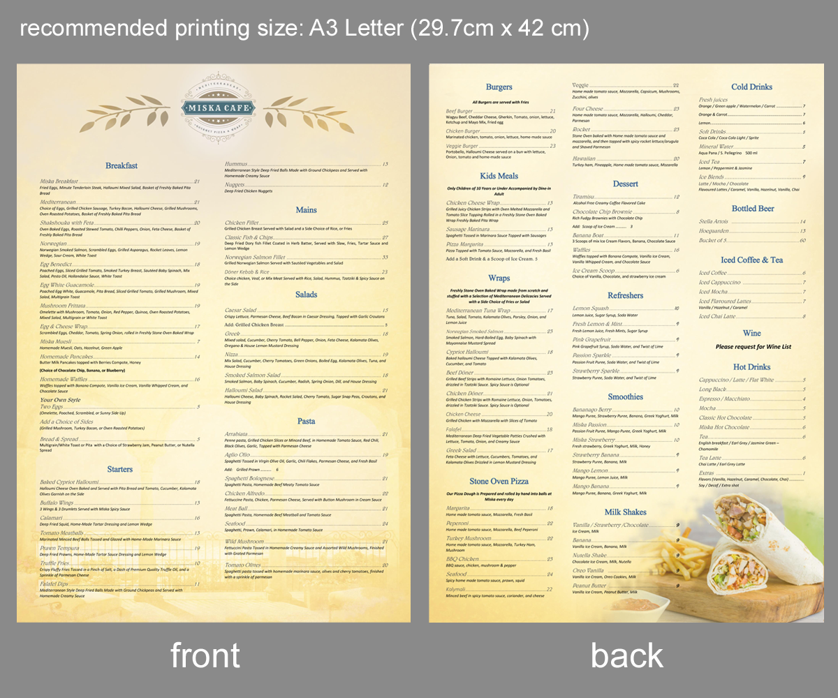 Menu Design by Dominique for GA | Design #7795248