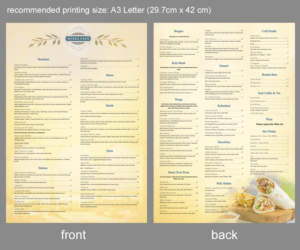 Menu Design by Dominique for GA | Design: #7795248