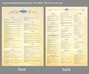 Menu Design by Dominique for GA | Design: #7795249