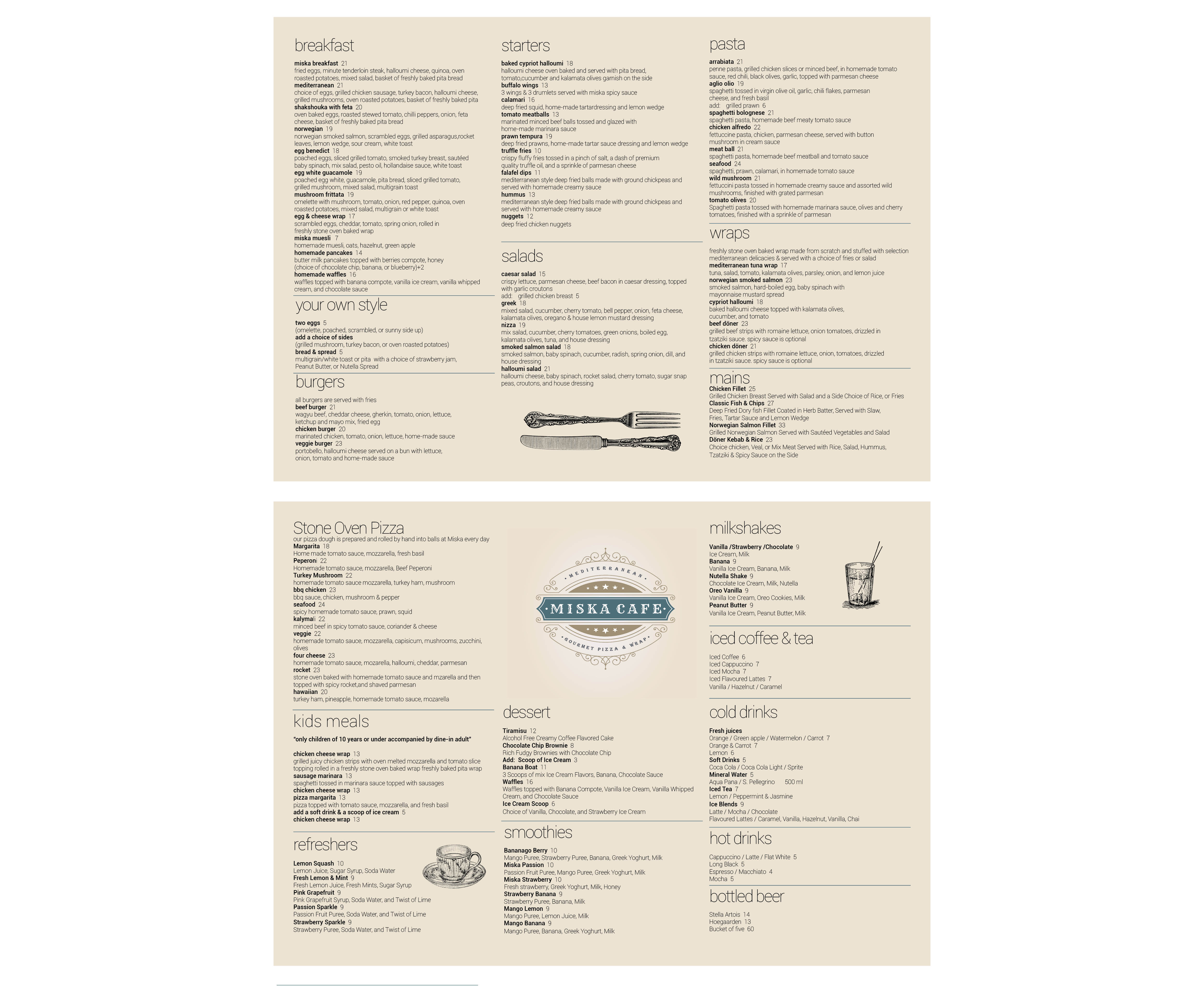Menu Design by artisantable for GA | Design #7870301