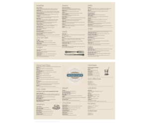 Menu Design by artisantable