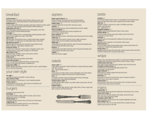 Menu Design by artisantable for GA | Design: #7870302