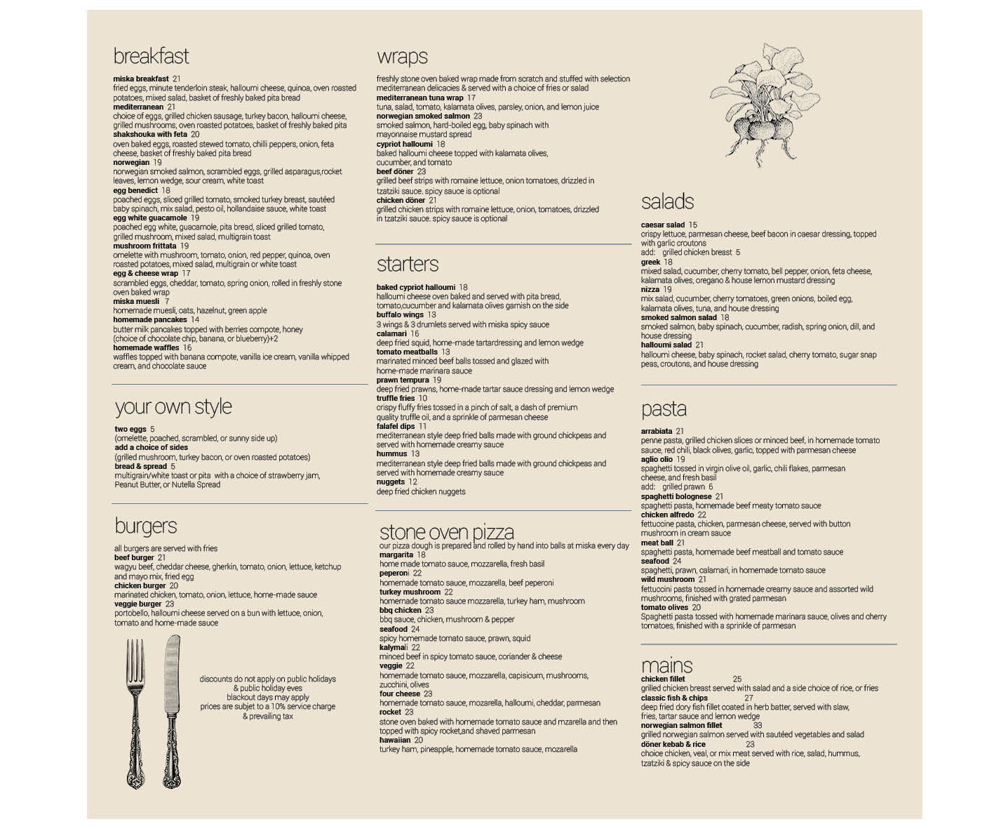 Menu Design by artisantable for GA | Design #7870305