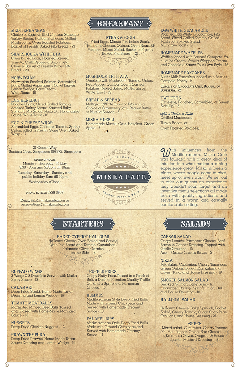 Menu Design by iD_intelligentDesign for GA | Design #7804511