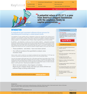 New look and feel for investment website | Web Design by amberegg