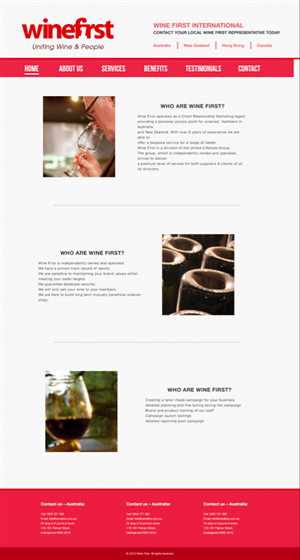 Web Design by Ding for Wine First | Design: #2037122