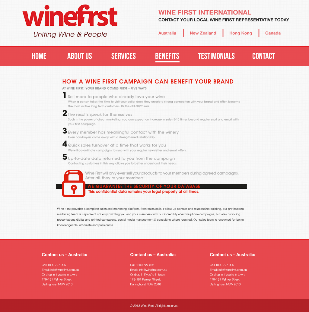 Web Design by Ding for Wine First | Design #2037590