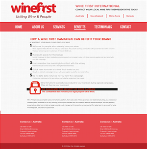 Web Design by Ding for Wine First | Design: #2037590