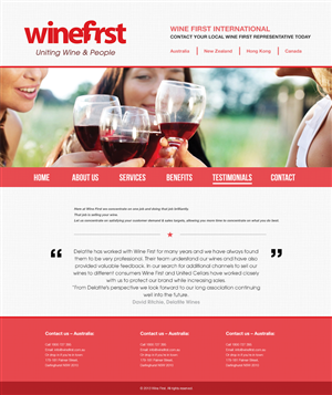 Web Design by Ding for Wine First | Design: #2037594