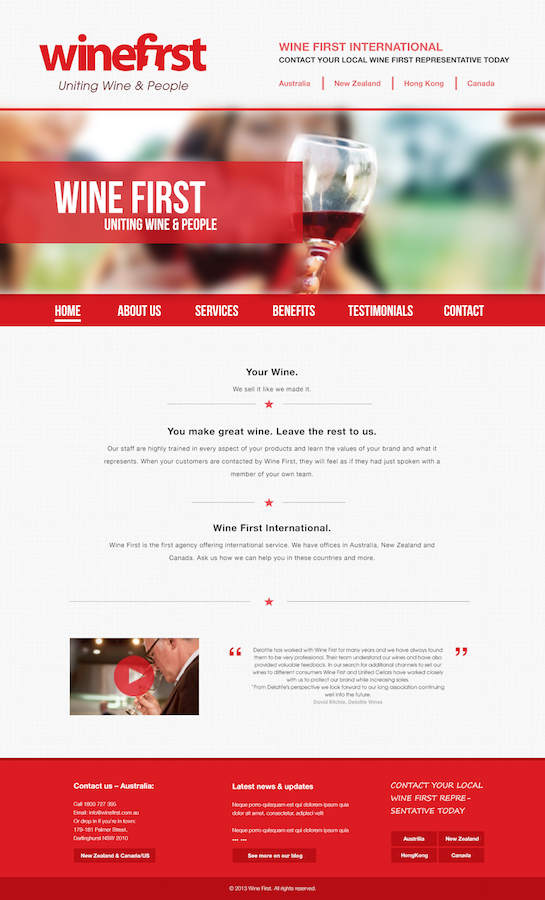 Web Design by Ding for Wine First | Design #2049321