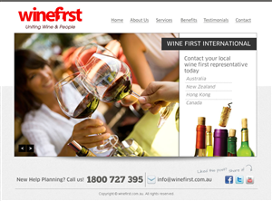 Web Design by DesignCreativity4you for Wine First | Design: #2060497