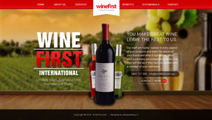Web Design by DesignGalaxy for Wine First | Design #2031496
